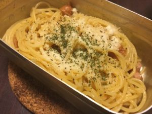 メスティンでパスタ