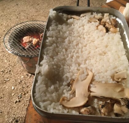 メスティンでマツタケご飯