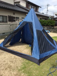 昔使っていたワンポールテント