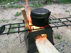 アルミパーソナルクッカーで湯沸かし