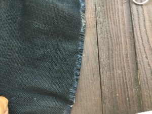 焚火シートの端