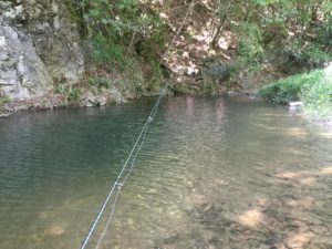小森キャンプ村で釣り