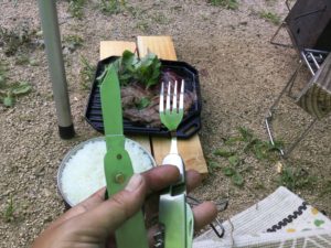 キャンプのカトラリーもミニマム化