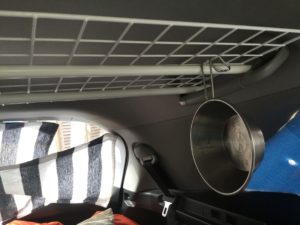 車中泊にシェラカップ