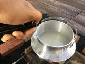 お米に少量の日本酒