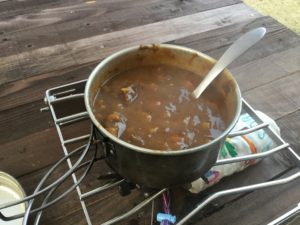 アルミパーソナルクッカーでカレー