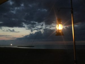 ハリケーンランタンの炎