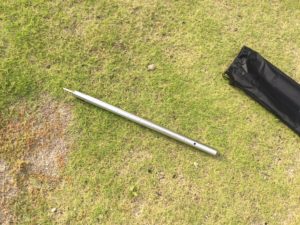 短くしたポール