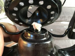 ランタンの芯の悪い例