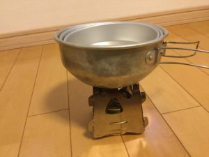アルコールストーブにセッティング