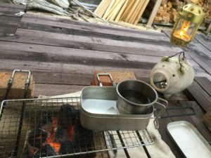 メスティン湯を沸かして熱燗