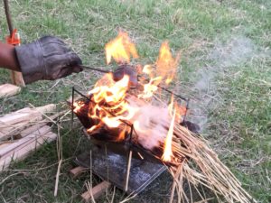 藁焼きカツオをつくる