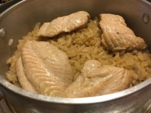 はらこ飯の炊き上がり