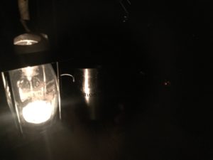 キャンドルランタンと薪ストーブ