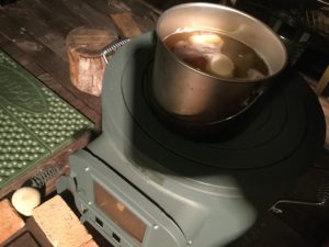 DUGの焚火缶でおでんを煮る