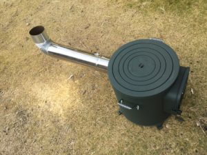 コメリの煙突をフィットさせる