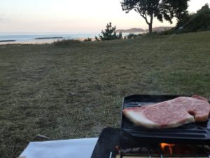 ユニ鉄でステーキ