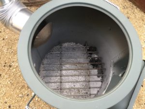 薪ストーブを上部から見てみる