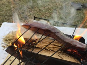 はまちを藁焼き