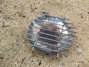 焚火台と焼き網の大きさ比較