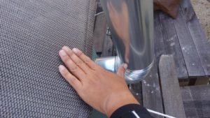 煙突とシェードの距離