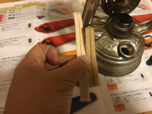 ハリケーンランタンの新しい芯との長さ比較