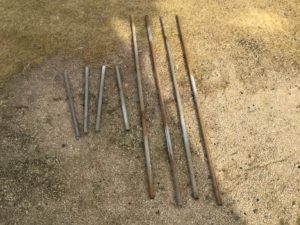 やぐらを組むパイプ