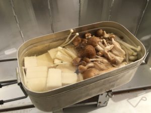 メスティンで湯豆腐