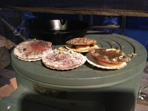 ちょっと開いたホタテ