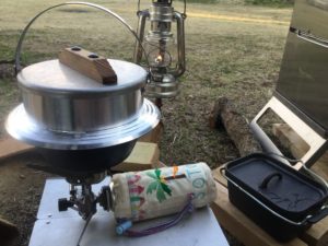 シングルバーナーでお米を炊く