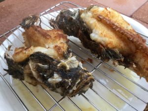 オコゼのから揚げ完成