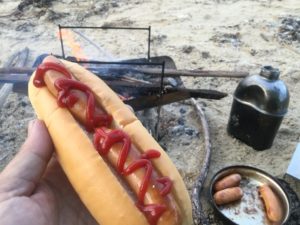 キャンプの朝食