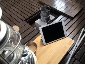 ハンモック目線の焚火台