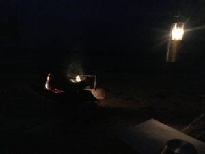 キャンドルでのランタンの灯り