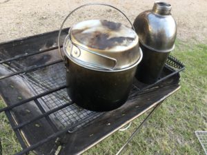 五徳にクッカーを置いてみる