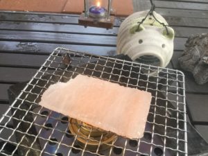 岩塩で焼肉