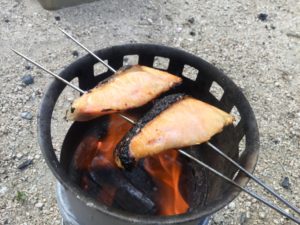 鮭の塩焼き完成