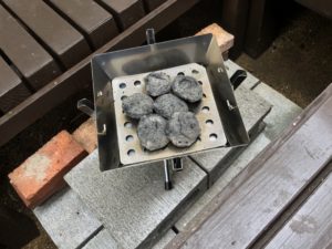 ファイアグリルsoloで炭火着火