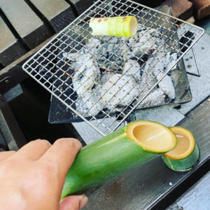 竹のお銚子とお猪口