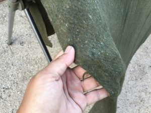 ウールブランケットの端の様子