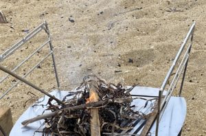 チャークロスで着火!