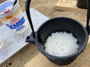 鉄瓶で炊飯