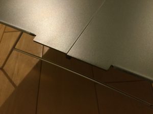 テーブルの長さがちょっと違う