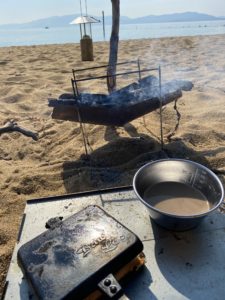 止めた瞬間煙が出る