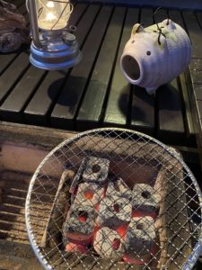 火が回った七輪