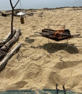 チャッカマンで焚火