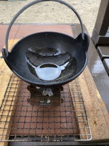 ごま油を温める