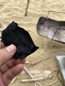 チャークロスに着火