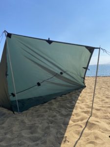 砂浜でビークフライ