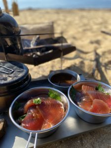 カツオのづけ丼完成
